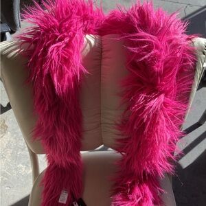 Cassie faux scarf pink scarf .. new
